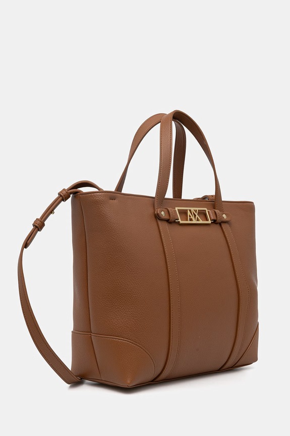 Armani Exchange geantă shopper pentru femei, cu imitație de piele XW002609.AF15632 maro SS26