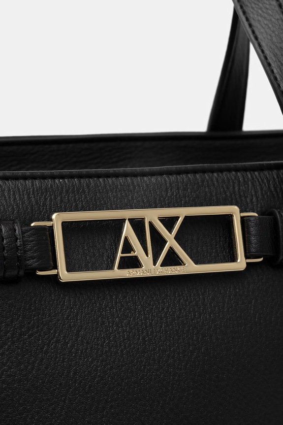 Armani Exchange torebka shopper damska z imitacji skóry czarny XW002609.AF15632