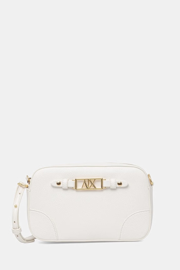 Armani Exchange torebka crossbody damska z imitacji skóry nie mieści A4 biały XW002612.AF15632