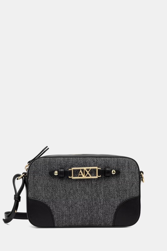Armani Exchange torebka crossbody damska z imitacji skóry czarny XW002612.AF22685