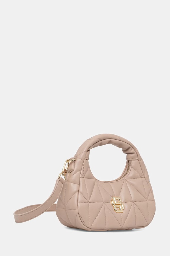 BOSS klasična torbica ženska iz umetnega usnja B ICON NEW SM Hobo 50563226 bež SS26