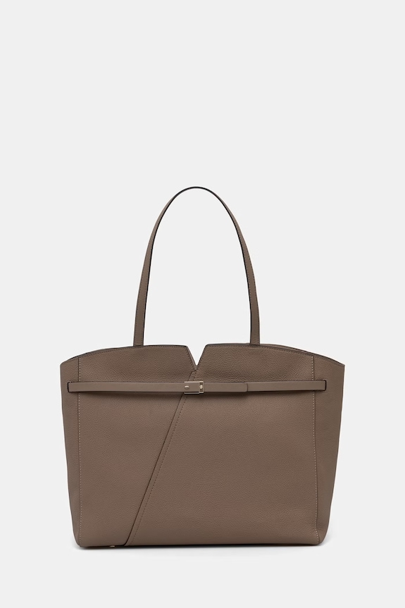 BOSS torebka shopper damska skórzana BOSS REVERS TOTE brązowy 50563229