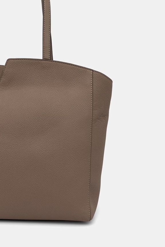 Akcesoria BOSS torebka shopper damska skórzana BOSS REVERS TOTE 50563229 brązowy