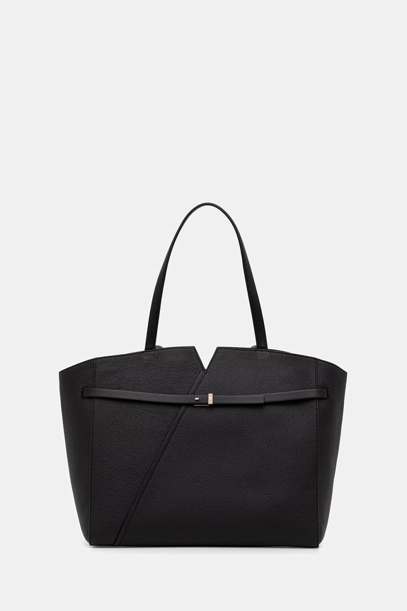 BOSS shopper γυναικεία δερμάτινη BOSS REVERS TOTE μαύρο 50563229