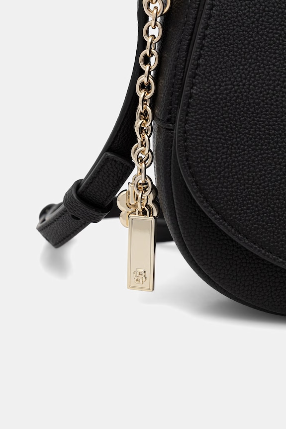 BOSS geantă crossbody pentru femei, cu imitație de piele SALLEY SADDLE negru 50563316