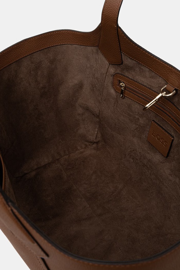 BOSS дамска чанта от кожа Lenah New Tote 50563395