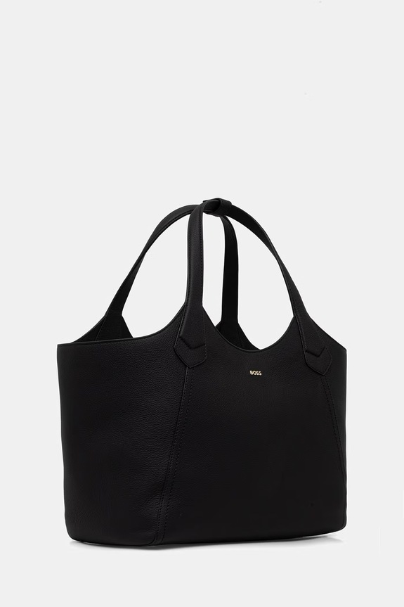 BOSS geantă pentru femei, din piele Lenah New Tote 50563395 negru SS26
