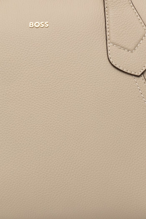 BOSS tote bag pentru femei, cu imitație de piele Lenah Zip Tote M bej 50563396