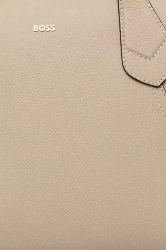 BOSS tote bag pentru femei, cu imitație de piele Lenah Zip Tote M bej 50563396