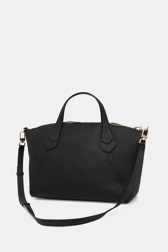 Accesorii BOSS tote bag pentru femei, cu imitație de piele Lenah Zip Tote M 50563396 negru