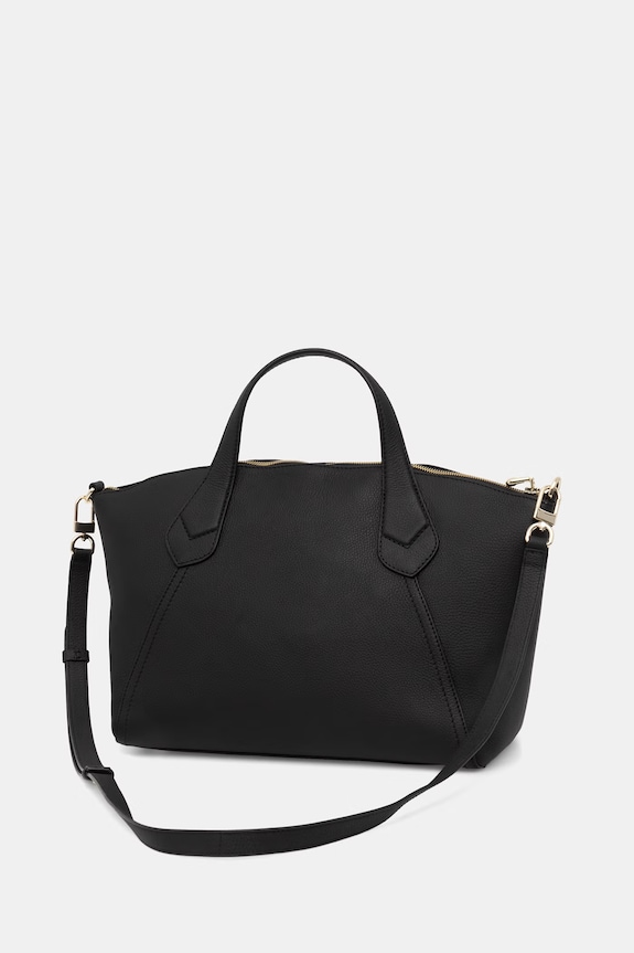 Accesorii BOSS tote bag pentru femei, cu imitație de piele Lenah Zip Tote M 50563396 negru
