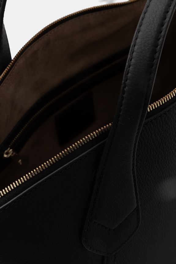 BOSS tote bag pentru femei, cu imitație de piele Lenah Zip Tote M 50563396 negru