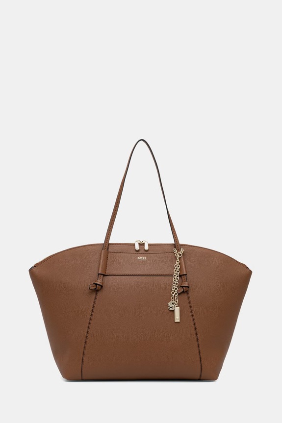 BOSS geantă shopper pentru femei, cu imitație de piele SALLEY TOTE maro 50563298