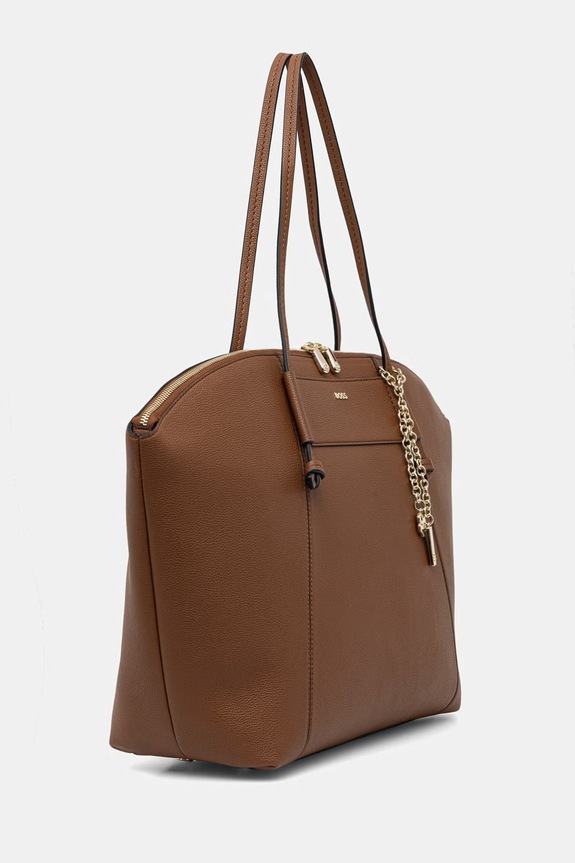 BOSS geantă shopper pentru femei, cu imitație de piele SALLEY TOTE 50563298 maro SS26