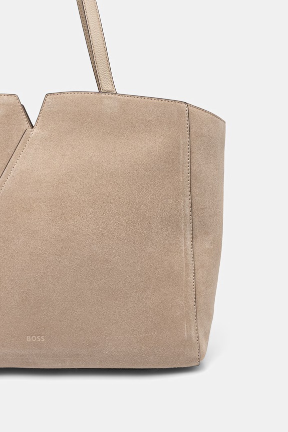 Kiegészítők BOSS shopper női velúrbőr 50567595 bézs