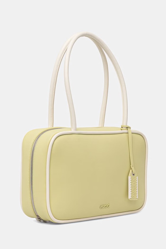 HUGO torebka damska z imitacji skóry Jodi Duffle 50562944 zielony SS26