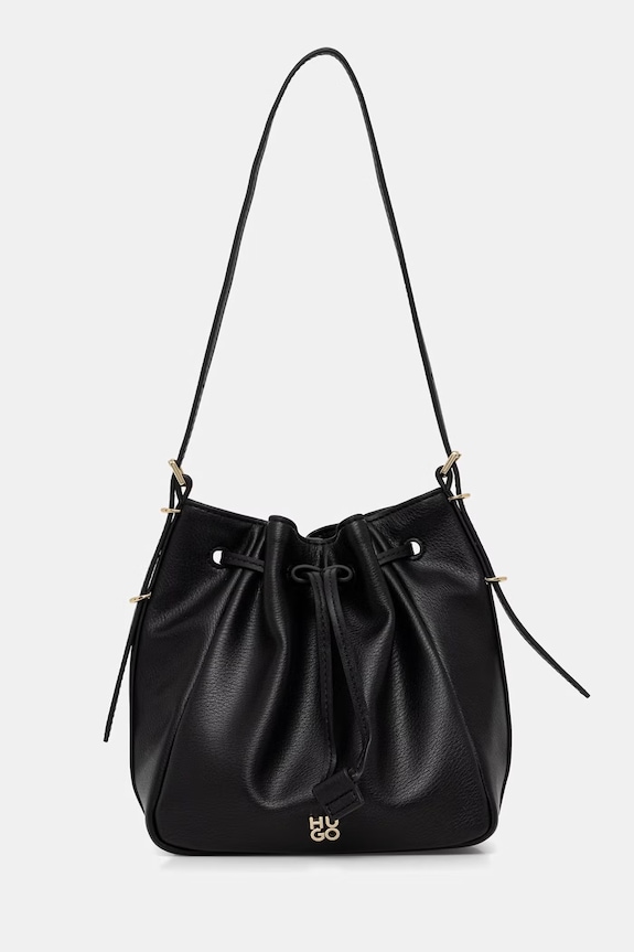 HUGO sac de damă cu imitație de piele Neeko PN_Drawstring negru 50562993