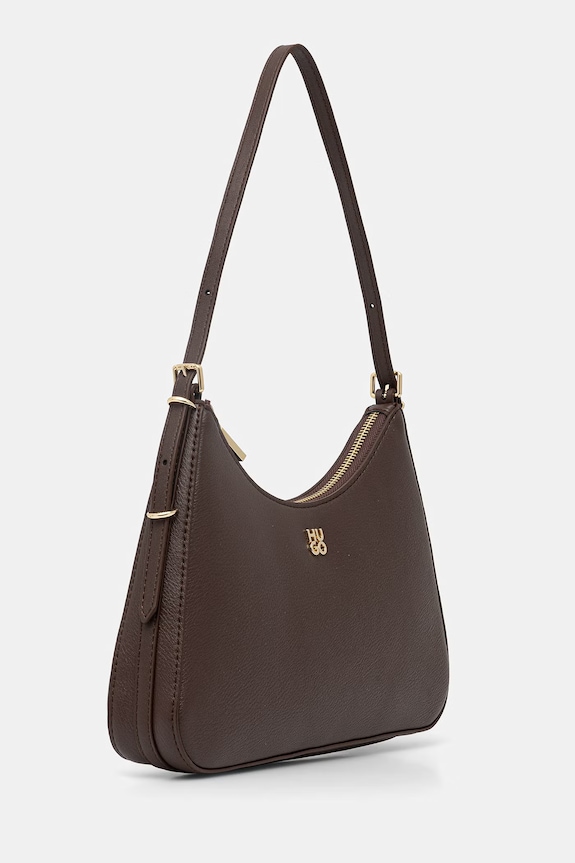 HUGO torebka damska z imitacji skóry Neeko PN_Sh. Bag 50563002 brązowy SS26