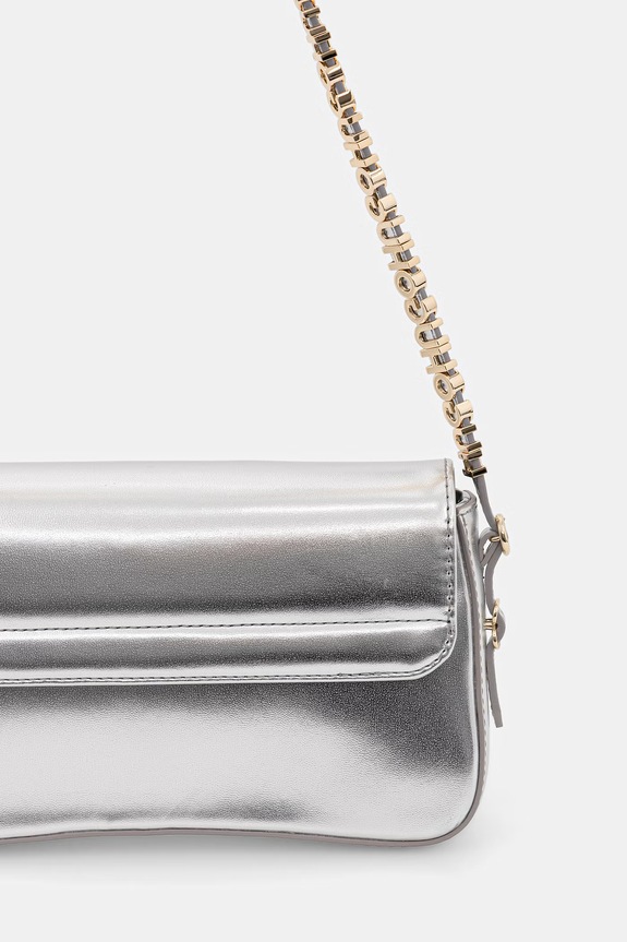 Accesorii HUGO geantă crossbody pentru femei, cu imitație de piele Syndra LA_Sh. Bag 50563028 argintiu