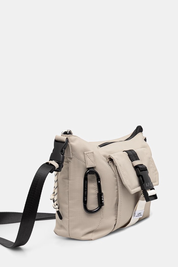 A.P.C. Besace Trek geantă crossbody pentru femei PAAGE.H61734 verde SS26