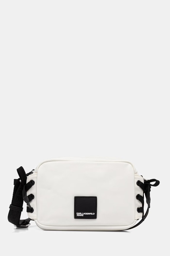 Torba Karl Lagerfeld Jeans premalo za format A4 bijela B2W30142