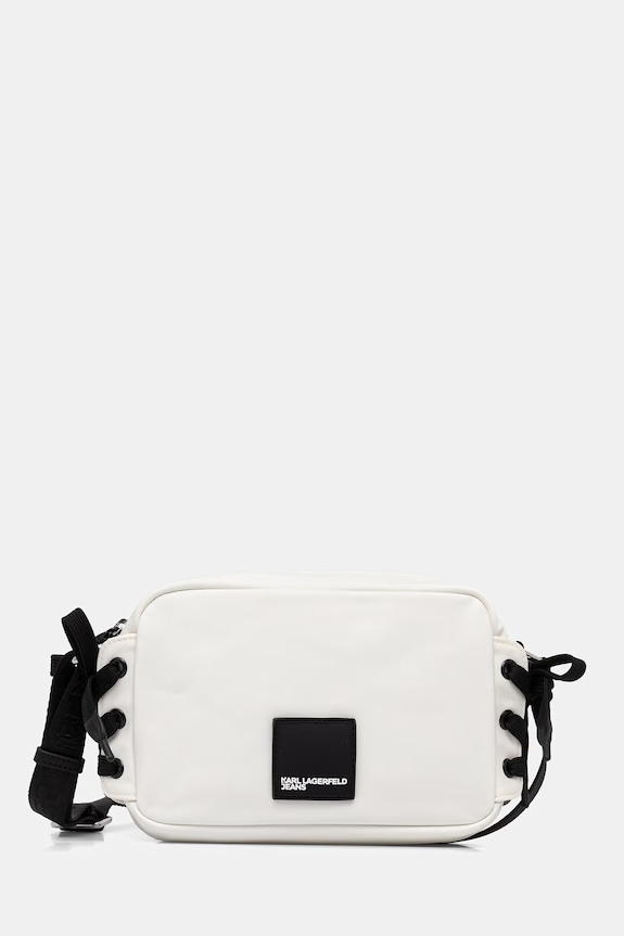 Torba Karl Lagerfeld Jeans premalo za format A4 bijela B2W30142