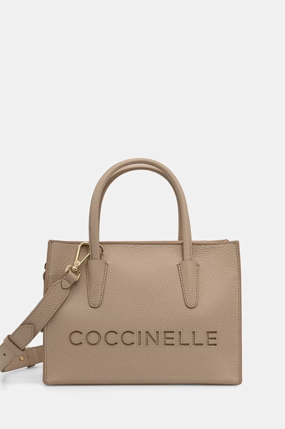 Coccinelle crossbody torba za žene kožna bež E1.UAK.18.01.01