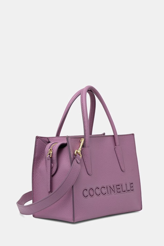 Coccinelle crossbody torba za žene kožna E1.UAK.18.01.01 ljubičasta SS26