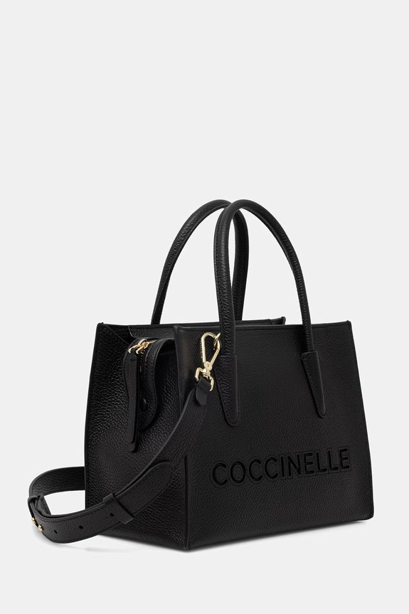 Coccinelle crossbody torba za žene kožna E1.UAK.18.01.01 crna SS26