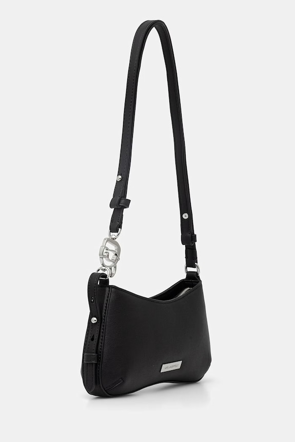 Karl Lagerfeld torebka damska z imitacji skóry IKON B2W30269 czarny SS26