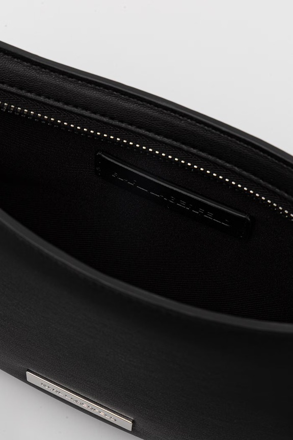 Karl Lagerfeld torebka bagietka damska z imitacji skóry IKON B2W30180 czarny