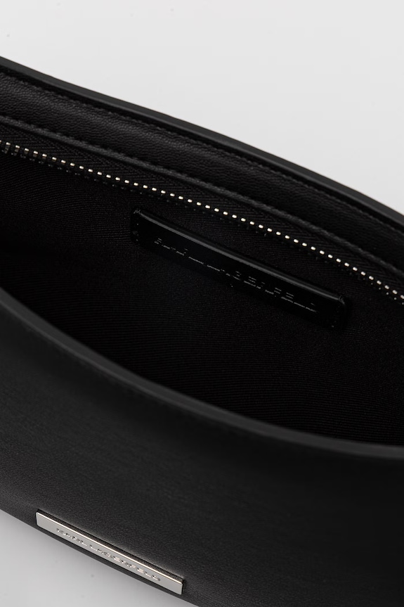 Karl Lagerfeld torebka bagietka damska z imitacji skóry IKON B2W30180 czarny