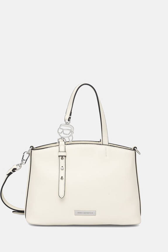 Karl Lagerfeld torebka tote damska z imitacji skóry IKON beżowy B2W30058