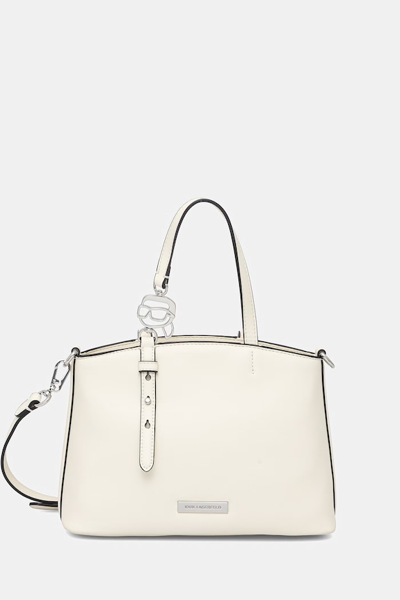 Karl Lagerfeld torebka tote damska z imitacji skóry IKON beżowy B2W30058