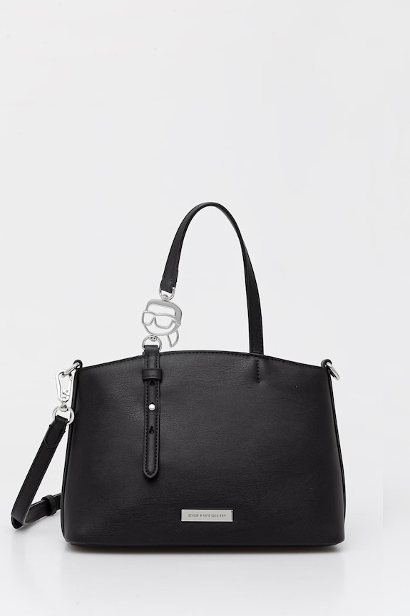 Karl Lagerfeld torebka tote damska z imitacji skóry IKON czarny B2W30058