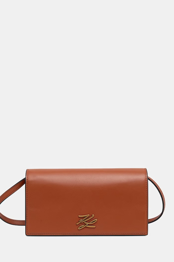 Karl Lagerfeld crossbody kabelka dámska K/AUTOGRAPH hnedá B2W30268