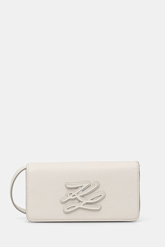 Karl Lagerfeld torebka damska skórzana K/AUTOGRAPH beżowy B2W30272