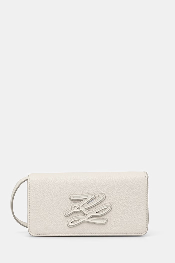 Karl Lagerfeld torebka damska skórzana K/AUTOGRAPH beżowy B2W30272