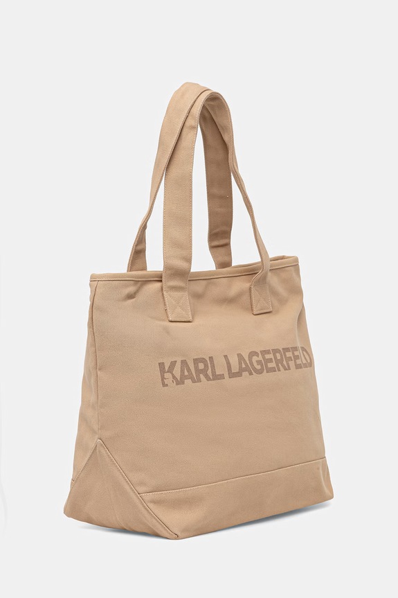 Karl Lagerfeld tote bag pentru femei, din bumbac K/ESSENTIAL B2W50099 bej SS26