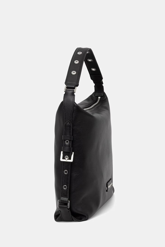 Karl Lagerfeld torebka shopper damska skórzana K/EYELETS B2W30086 czarny SS26