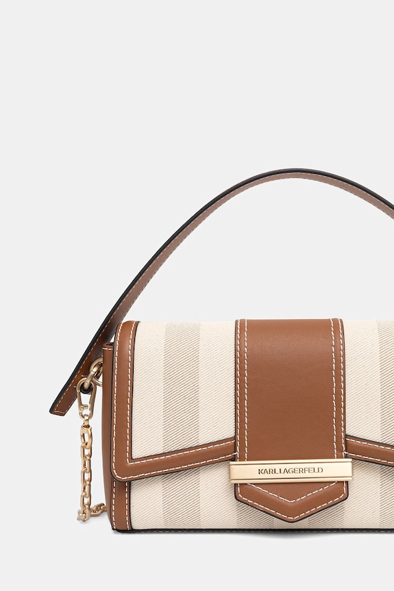 Karl Lagerfeld geantă crossbody feminină K/NOVA bej B2W30233