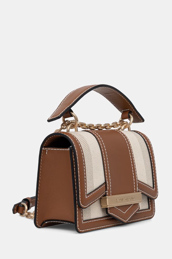 Karl Lagerfeld női bőr keresztpántos táska K/NOVA B2W30232 bézs SS26
