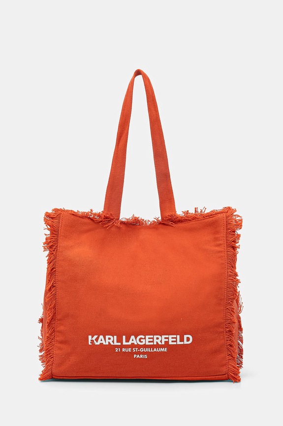 Karl Lagerfeld torebka tote damska bawełniana K/RSG pomarańczowy B2W50021