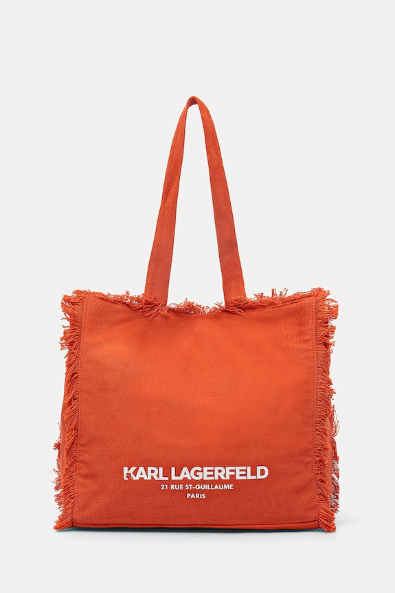 Karl Lagerfeld torebka tote damska bawełniana K/RSG pomarańczowy B2W50021