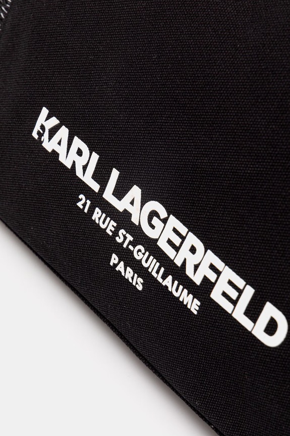 Karl Lagerfeld tote bag pentru femei, din bumbac K/RSG negru B2W50021