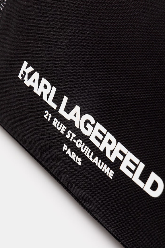 Karl Lagerfeld tote bag pentru femei, din bumbac K/RSG negru B2W50021