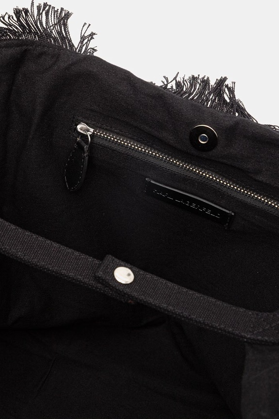 Karl Lagerfeld tote bag pentru femei, din bumbac K/RSG B2W50021 negru