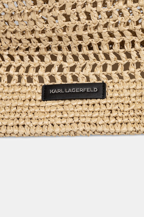 Karl Lagerfeld tote bag pentru femei împletită K/SIGNATURE B2W46068 bej