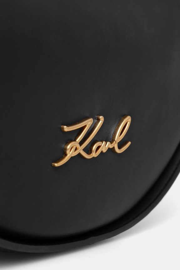 Karl Lagerfeld torebka rogal damska skórzana K/SIGNATURE czarny B2W30004