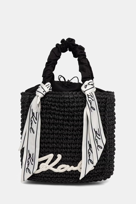 Karl Lagerfeld coș pentru femei împletit K/SIGNATURE negru B2W46073